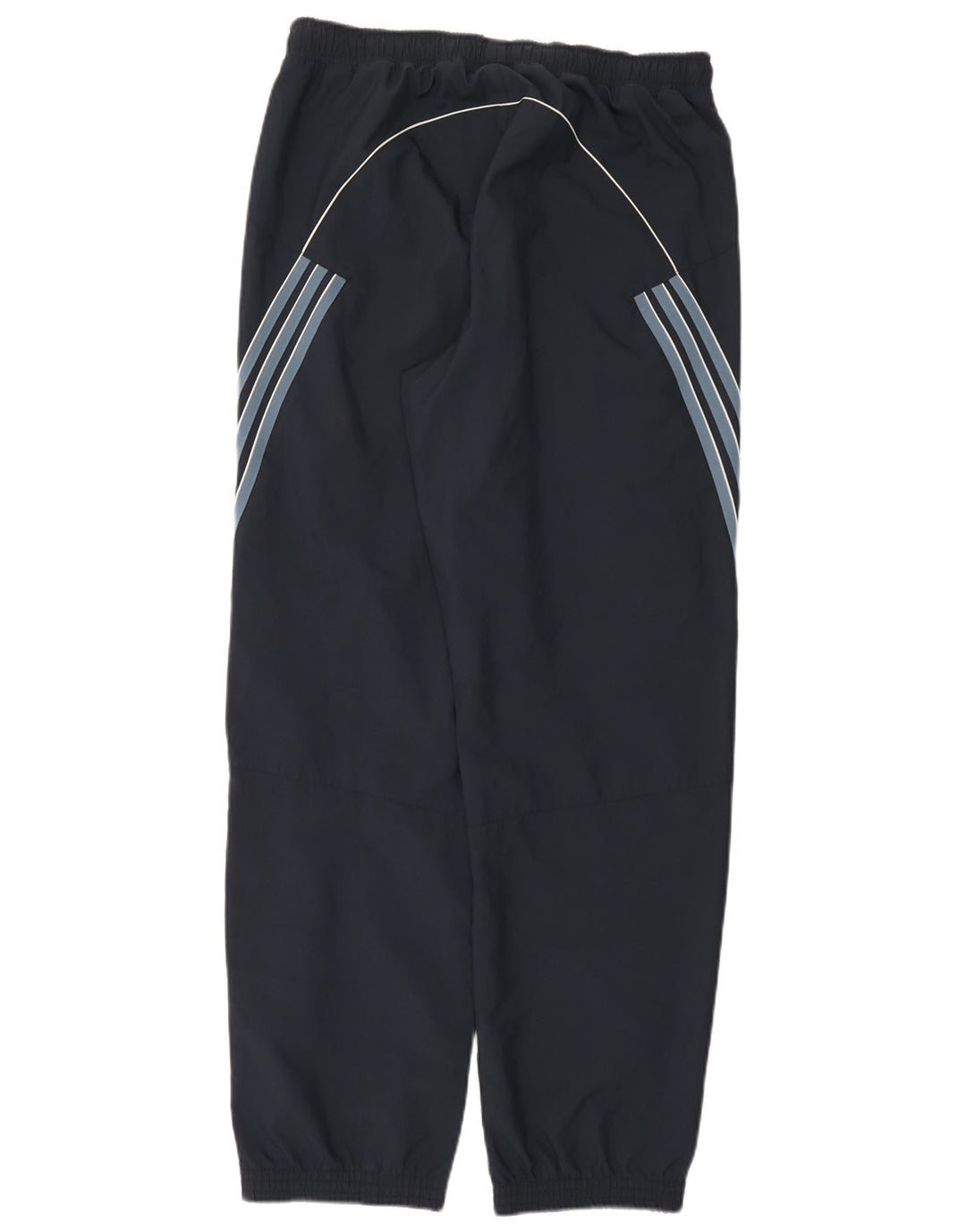 Męskie spodnie dresowe Adidas, duże, granatowe, poliestrowe paski