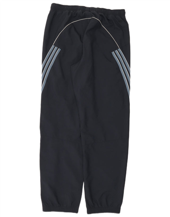Męskie spodnie dresowe Adidas, duże, granatowe, poliestrowe paski