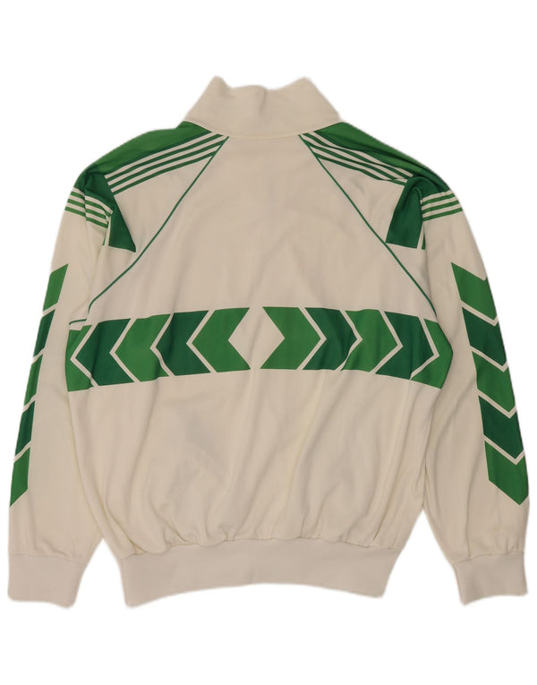 Męska kurtka dresowa w stylu vintage 2XL Biały nylon z blokami kolorów