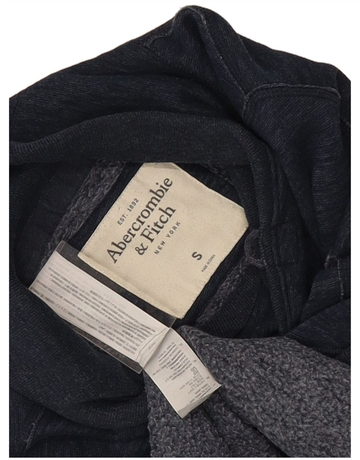 Męska bluza dresowa Abercrombie & Fitch, mała, granatowa, nakrapiana