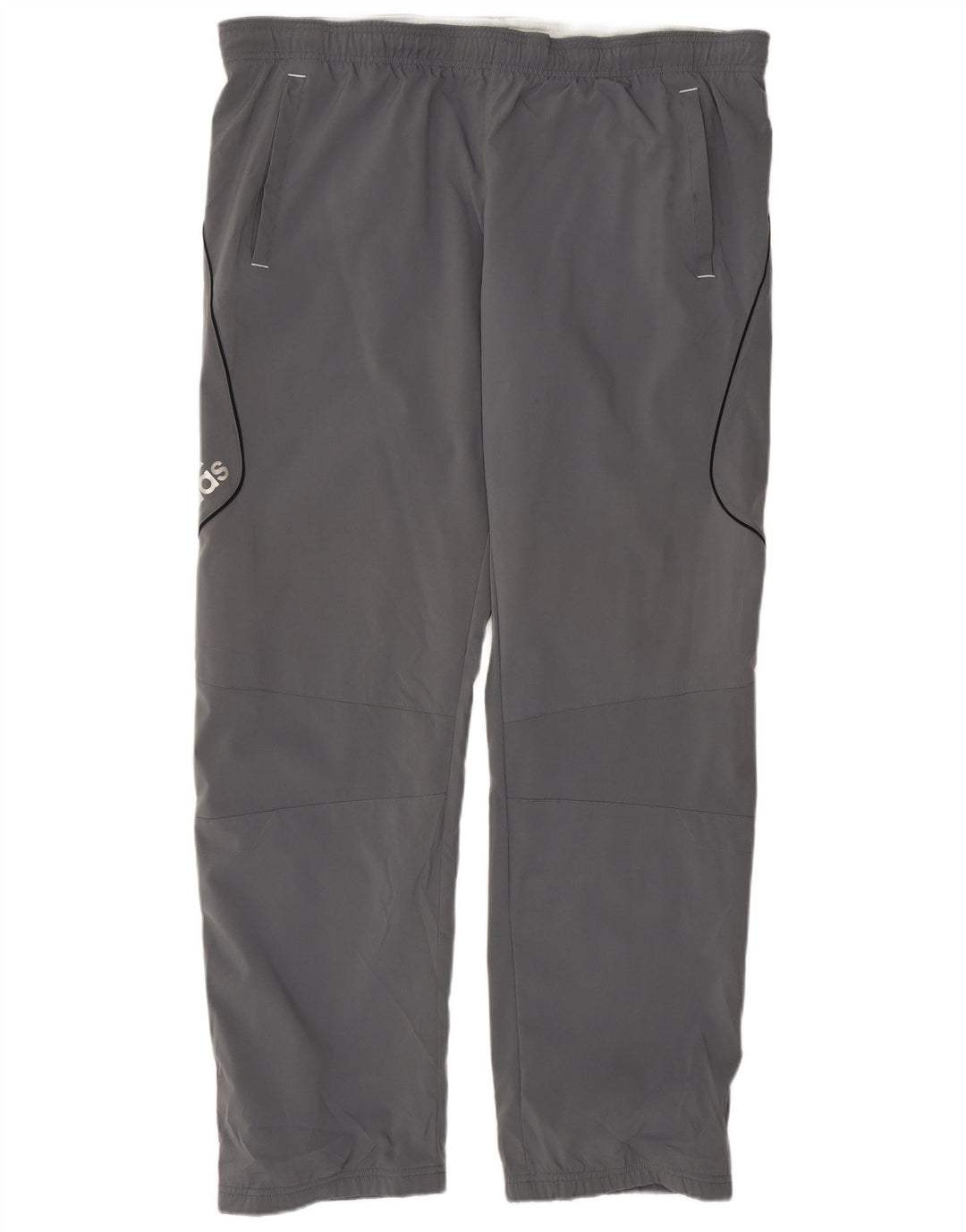 Męskie spodnie dresowe ADIDAS z grafiką, duże, szare, z poliestru