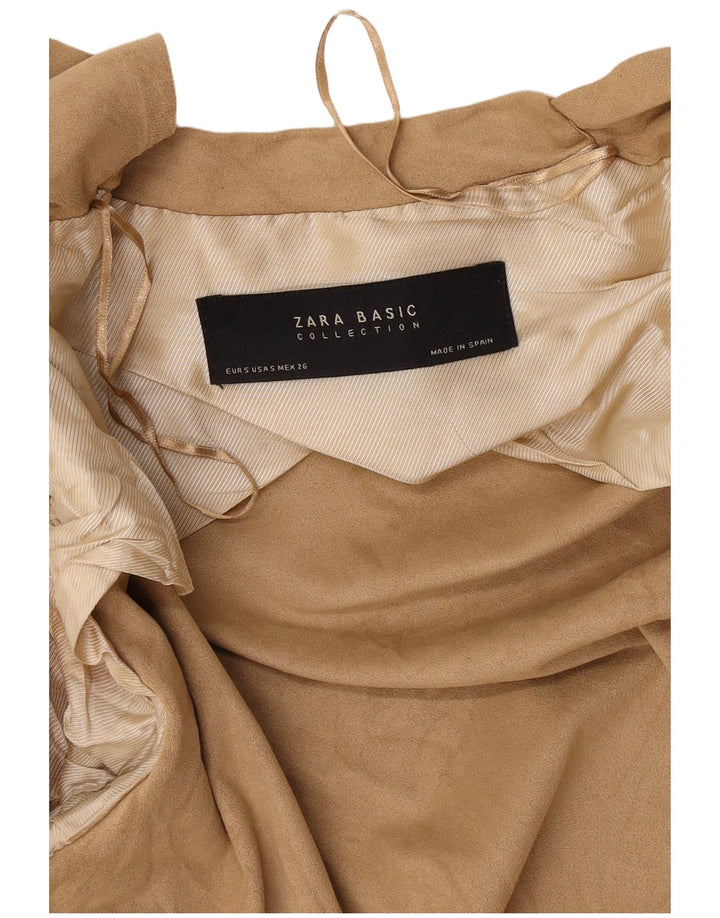 Damski sweter oversize z asymetrycznym kardiganem Zara UK 10 Small Beige