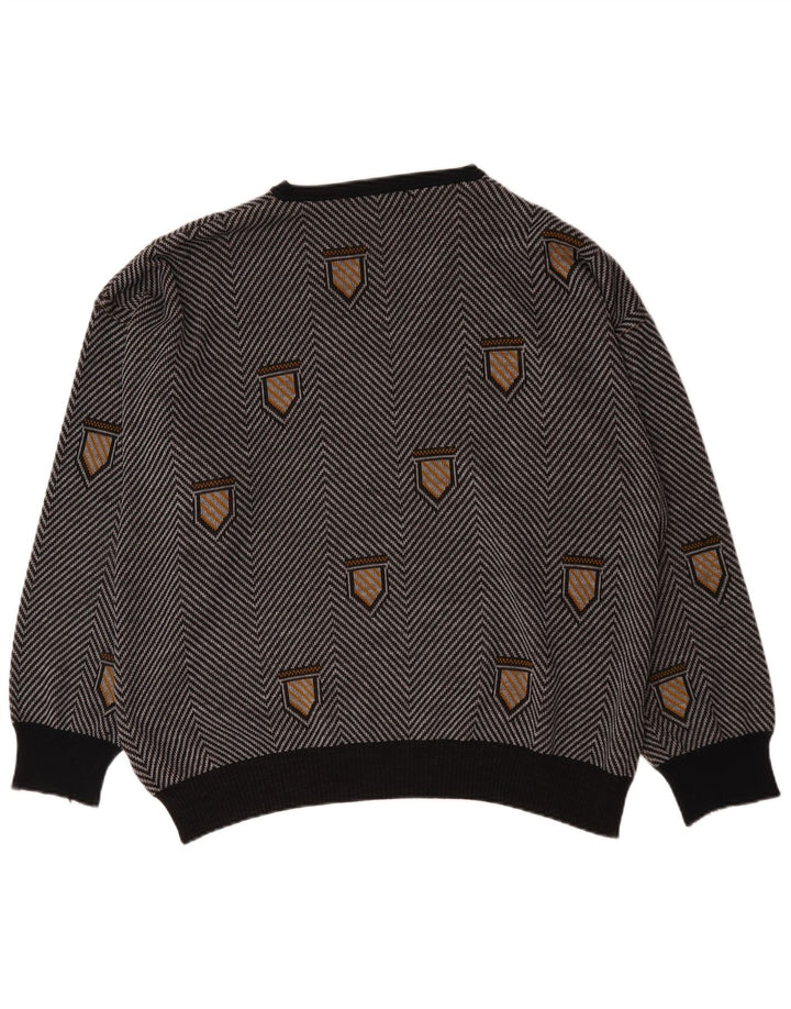 Męski sweterek Bentley z dekoltem w kształcie litery V, 3XL, szary Chevron