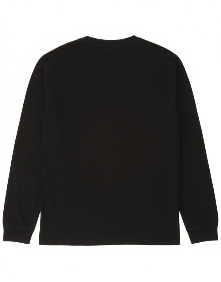 CHAMPION Womens Graphic Top Long Sleeve UK 10 Small Black