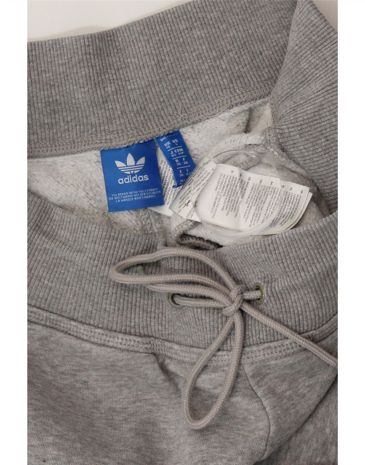 Damskie spodnie dresowe ADIDAS Joggers UK 10 Small, szara bawełna