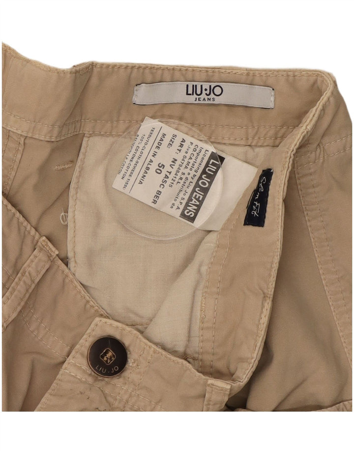 LIU JO Womens Cargo Shorts IT 50 XL W34 Beige Cotton