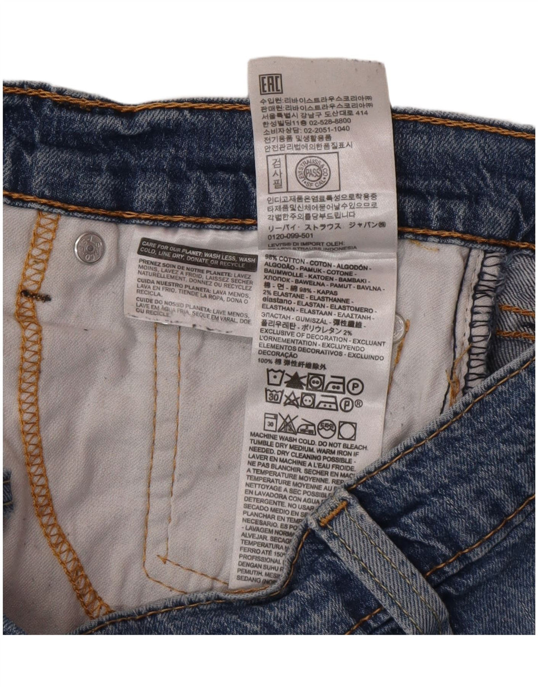 Męskie jeansy Levi's 541 Tapered W30 L32 Niebieskie bawełniane
