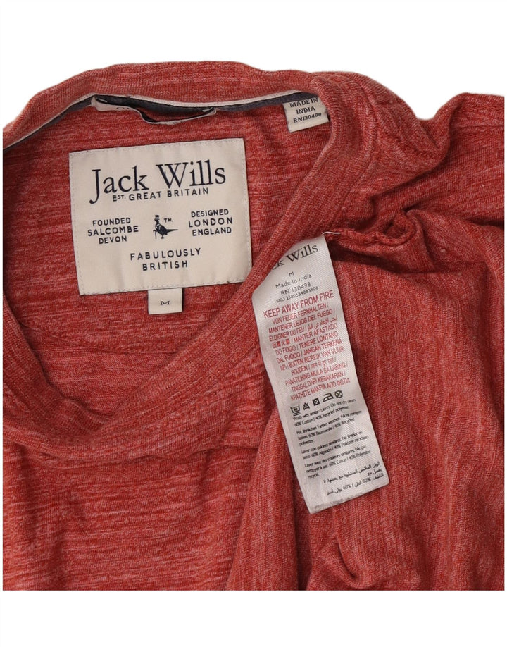 T-shirt męski Jack Wills, średni, bordowy, bawełniany w paski
