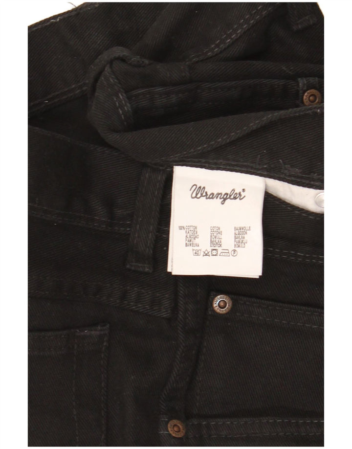 Męskie jeansy Wrangler o prostym kroju W38 L30, czarne, bawełniane