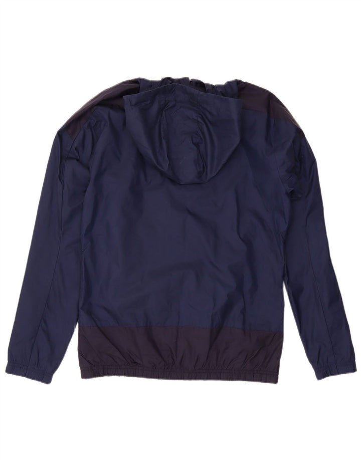 Męska kurtka przeciwdeszczowa Puma z kapturem UK 36 Mały granatowy nylon w bloki kolorów