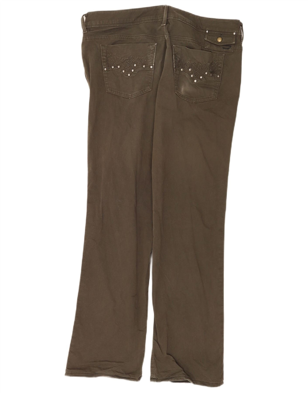 Damskie jeansy Bootcut Diesel W33 L30, bawełna khaki