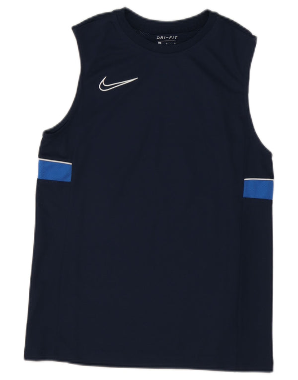 Chłopięca koszulka z kamizelką Nike Dri Fit na 12-13 lat, duża, granatowa, z blokami kolorów