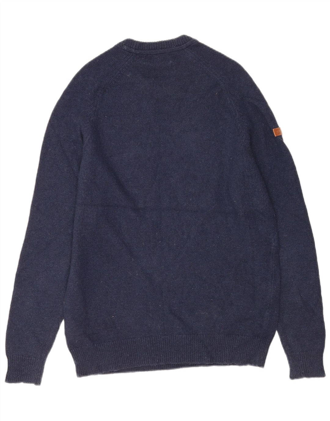 Męski sweter Superdry z okrągłym dekoltem, duży, granatowy, z owczej wełny