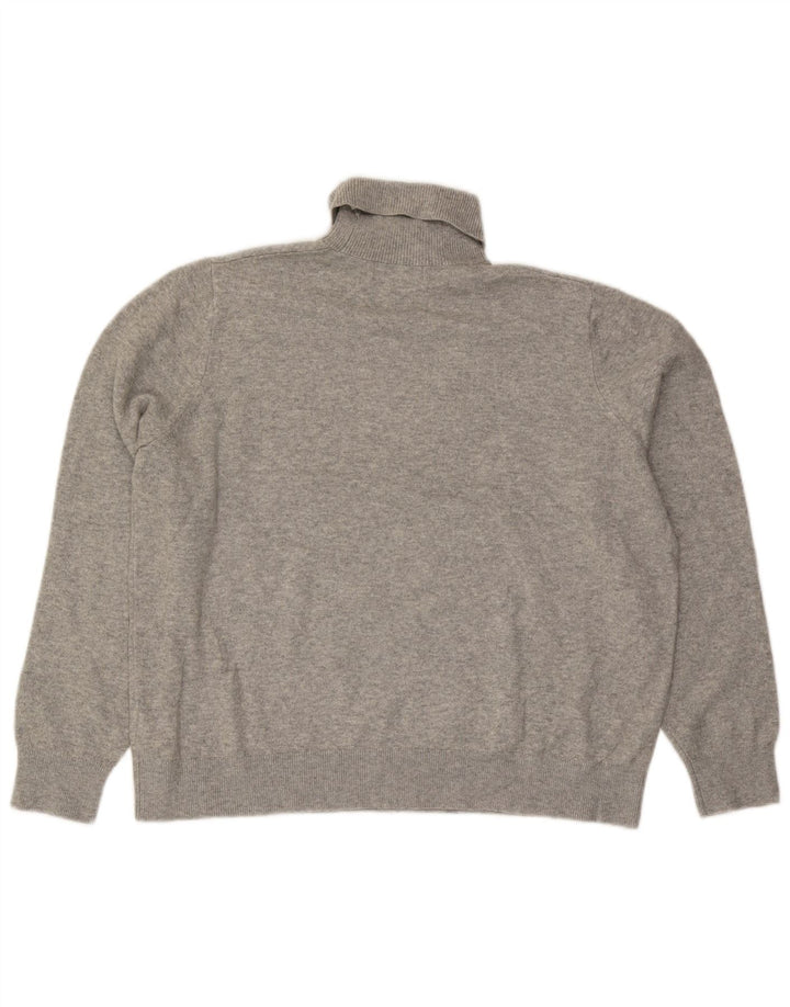 Marks & Spencer Damski sweter z golfem UK 16, duży, szary, nakrapiany