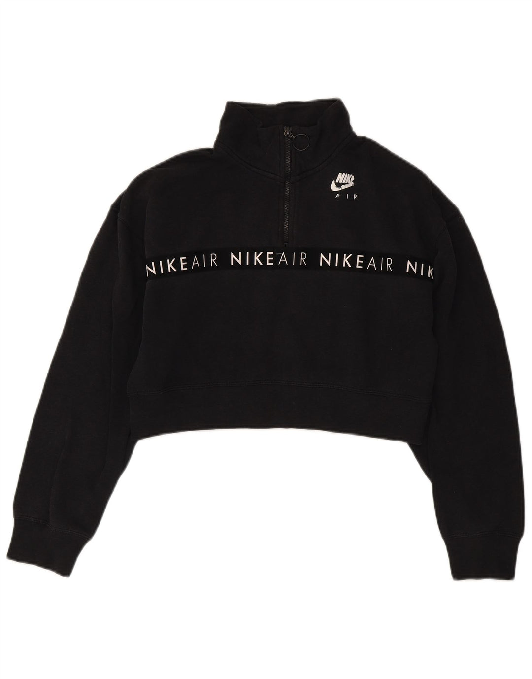 Damska bluza dresowa Nike Oversized Graphic Crop UK 10, mała czarna