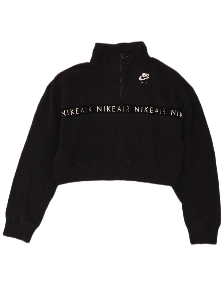 Damska bluza dresowa Nike Oversized Graphic Crop UK 10, mała czarna