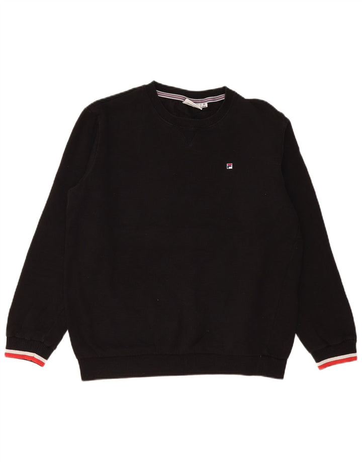 Damski sweter oversize FILA UK 10, mały, czarny, bawełniany