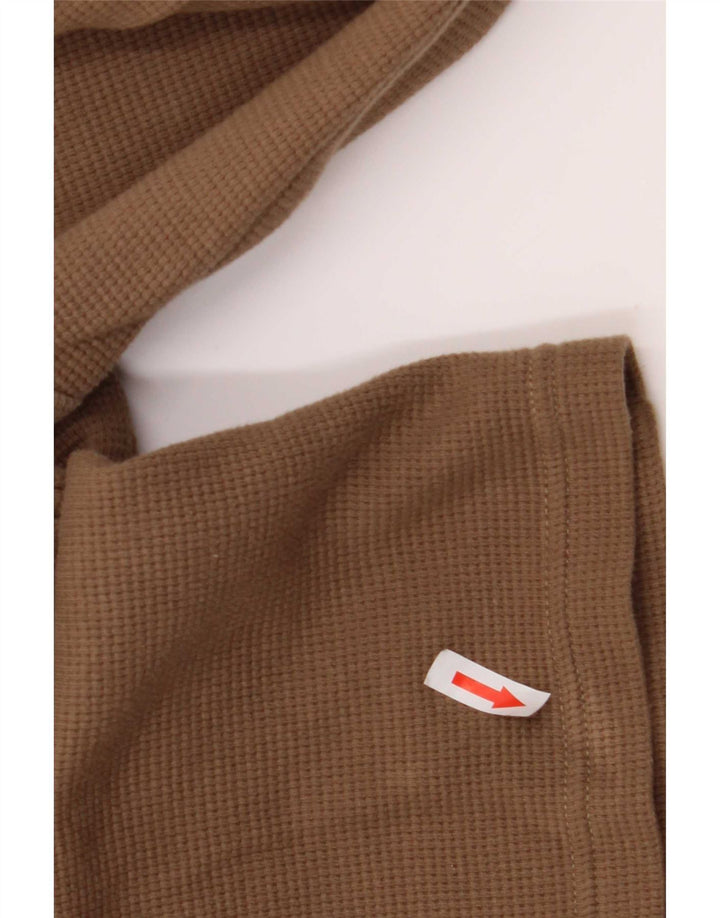 Męski top Calvin Klein z długim rękawem 2XL, brązowa, bawełniana