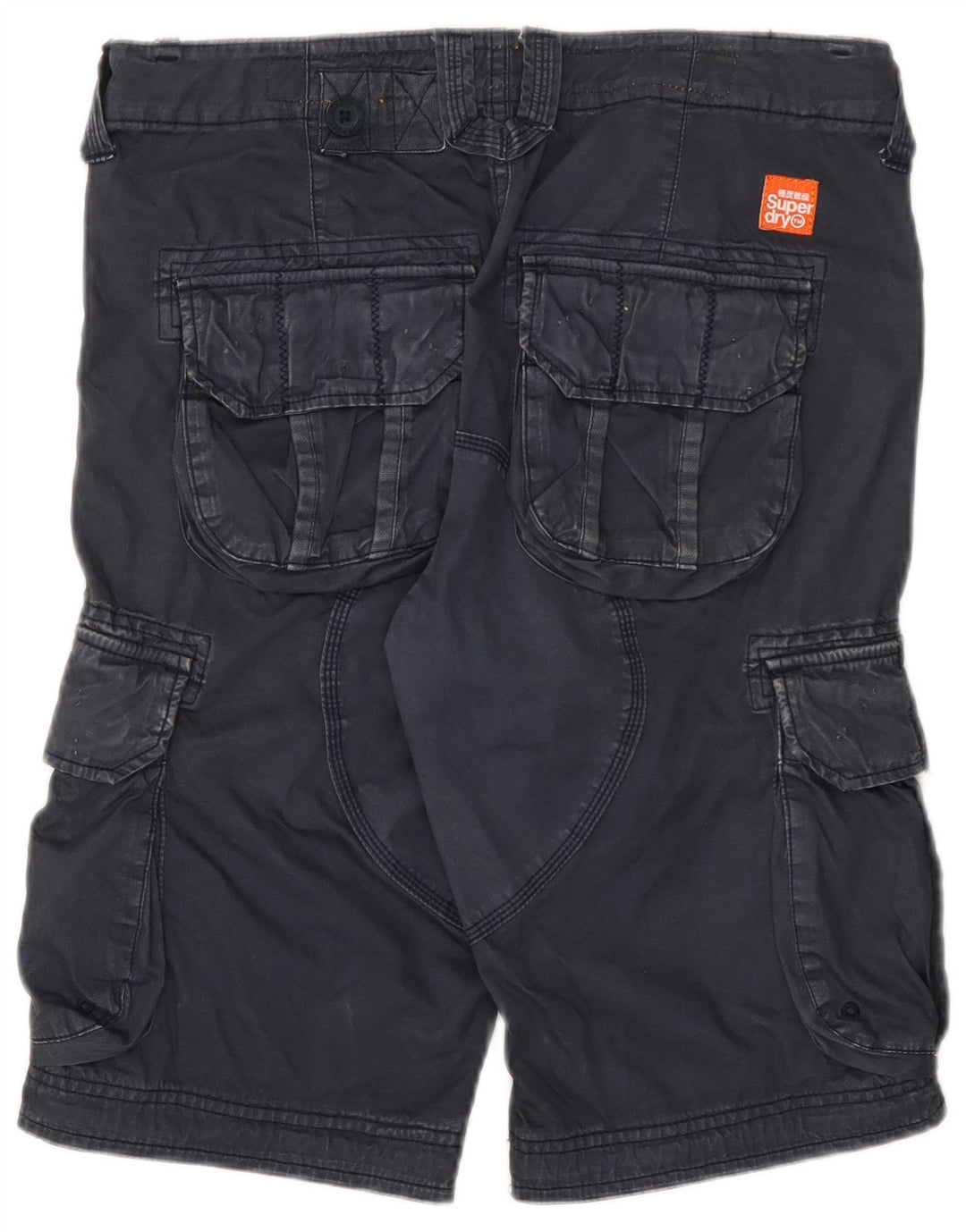 Męskie spodenki cargo Superdry, małe W32, granatowe, bawełniane