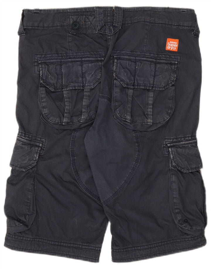 Męskie spodenki cargo Superdry, małe W32, granatowe, bawełniane