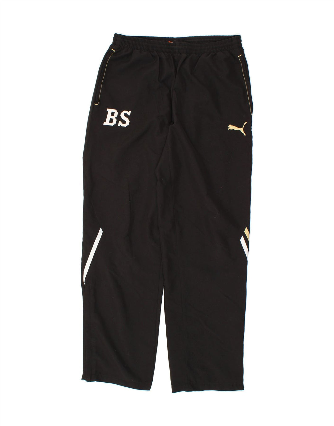 PUMA Mens Graphic Tracksuit Trousers Medium  Black Polyester Vintage Puma and Second-Hand Puma from Messina Hembry 