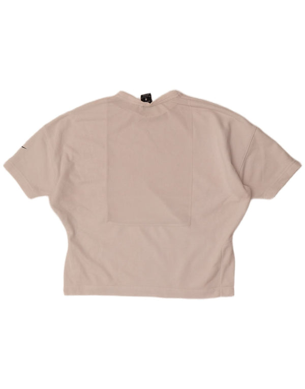 Damska koszulka oversize Nike Dri Fit UK 14, średnia biała bawełna