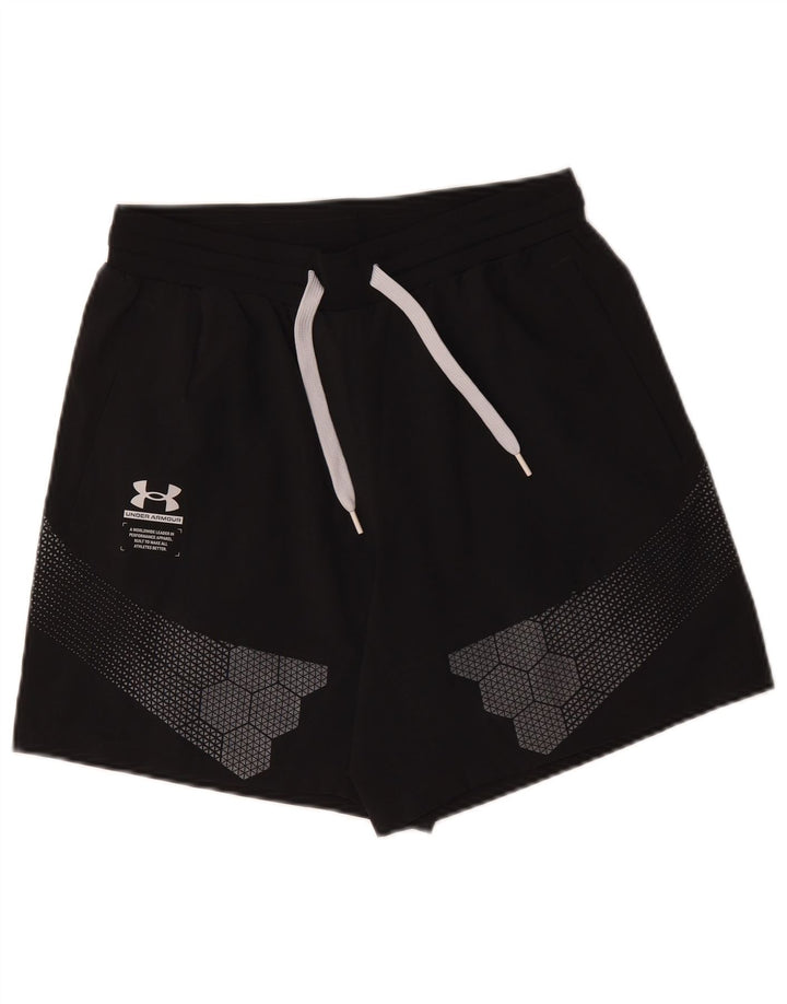 Męskie spodenki sportowe Under Armour z grafiką, średni czarny poliester