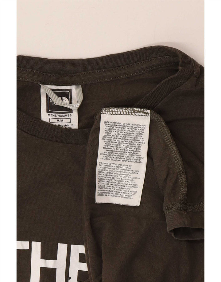 Męski T-shirt z grafiką The North Face, bawełniany kolor khaki