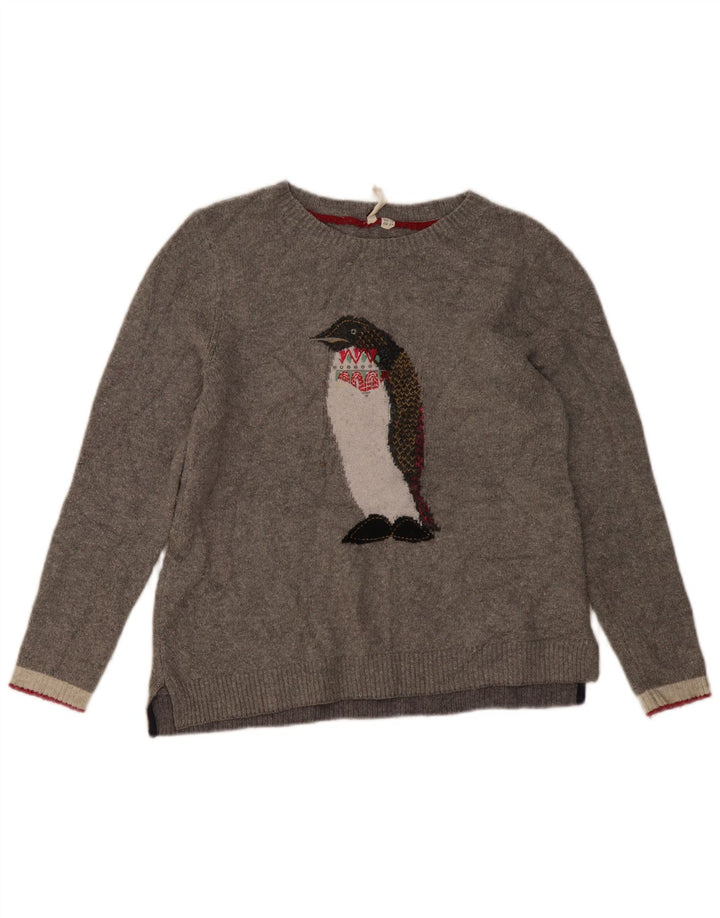 Damski sweter z dekoltem w łódkę White Stuff UK 10, mały, szary Nowość