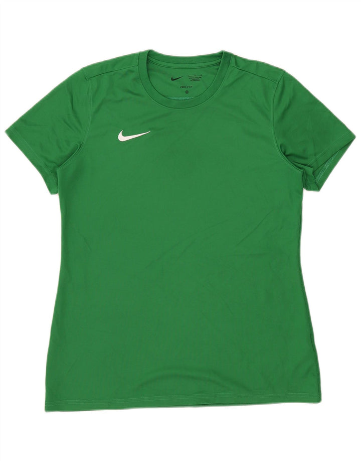 Damska koszulka Nike Dri Fit Top UK 14, duża, zielona, poliester