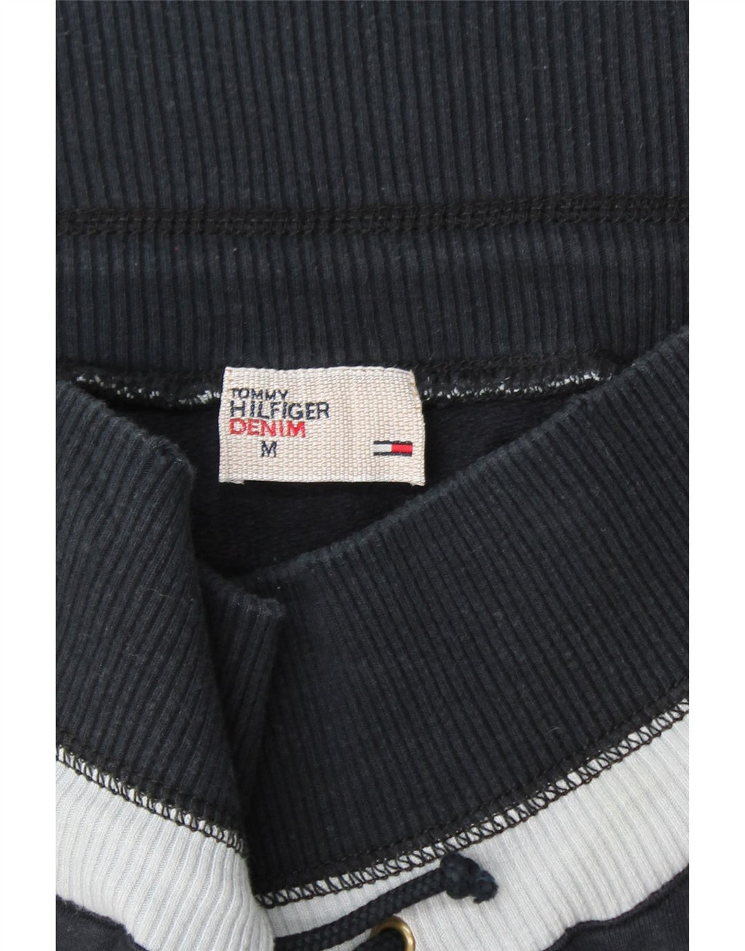 Damska spódnica w kształcie litery A TOMMY HILFIGER UK 14 Medium W30 Granatowa, w blokach kolorów