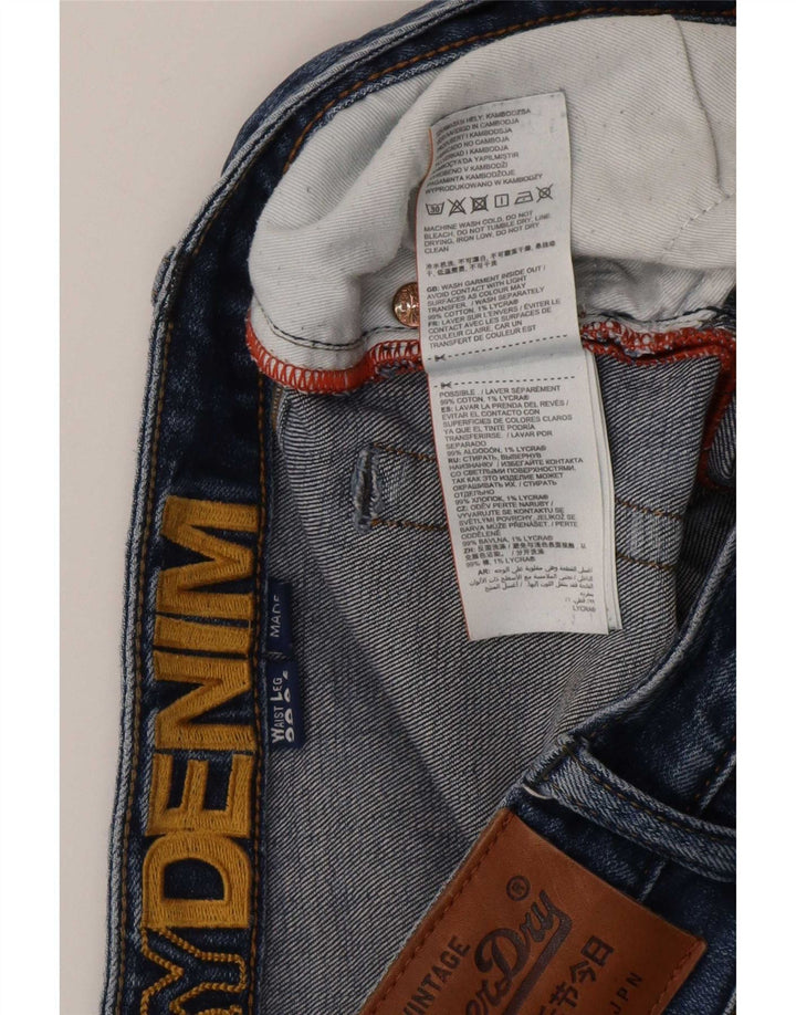 Męskie jeansy Superdry Slim W32 L34 Niebieskie, bawełniane