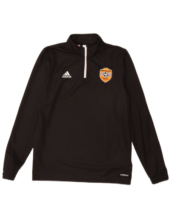 Chłopięcy dres Adidas Aeroready z zamkiem błyskawicznym na szyi, 13-14 lat, czarny