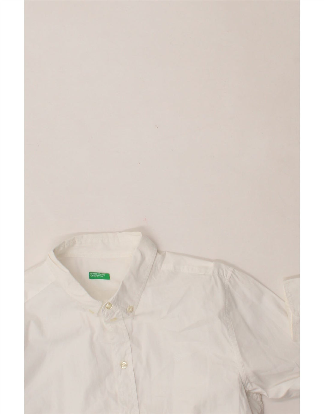 BENETTON Boys Shirt 13-14 Years 3XL White Cotton Classic Vintage Benetton and Second-Hand Benetton from Messina Hembry 