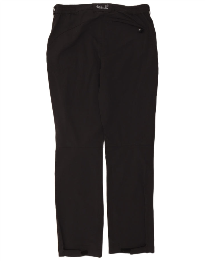 Damskie proste spodnie cargo Jack Wolfskin, średnie W30 L33, czarny poliester