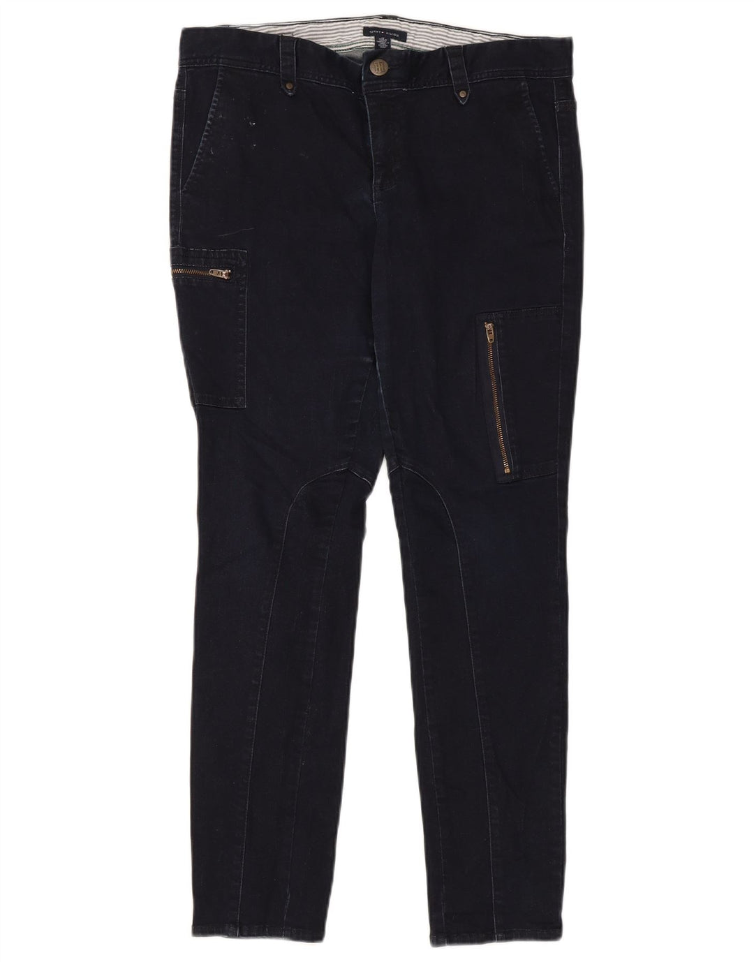 Damskie jeansy cargo Tommy Hilfiger US 12 Large W34 L30 Granatowa bawełna