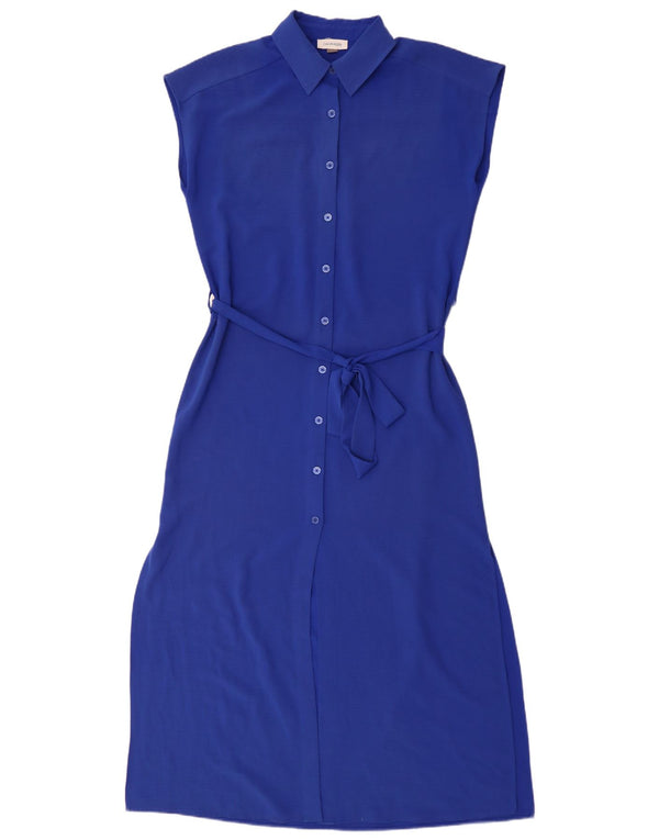 Damska sukienka koszulowa oversize bez rękawów Calvin Klein US 4 Small Blue
