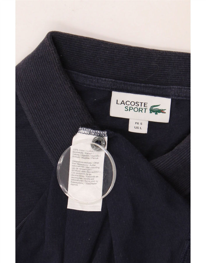 Męska koszulka polo LACOSTE, rozmiar 5, duża, granatowa, bawełniana