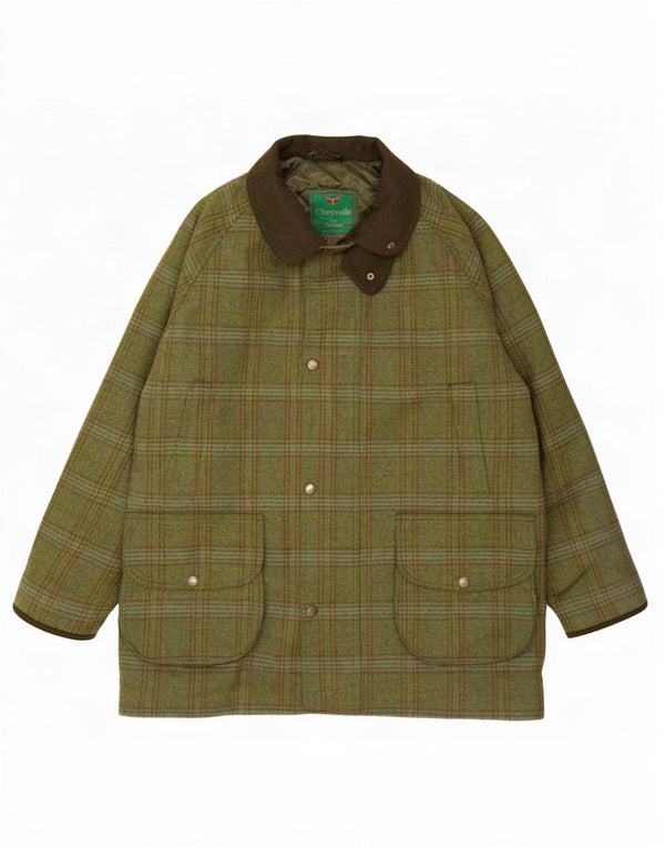 Męska kurtka użytkowa Chrysalis UK 44 2XL Khaki, wełna w kratę