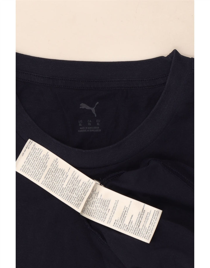 T-shirt męski Puma Top XL, granatowy, bawełniany