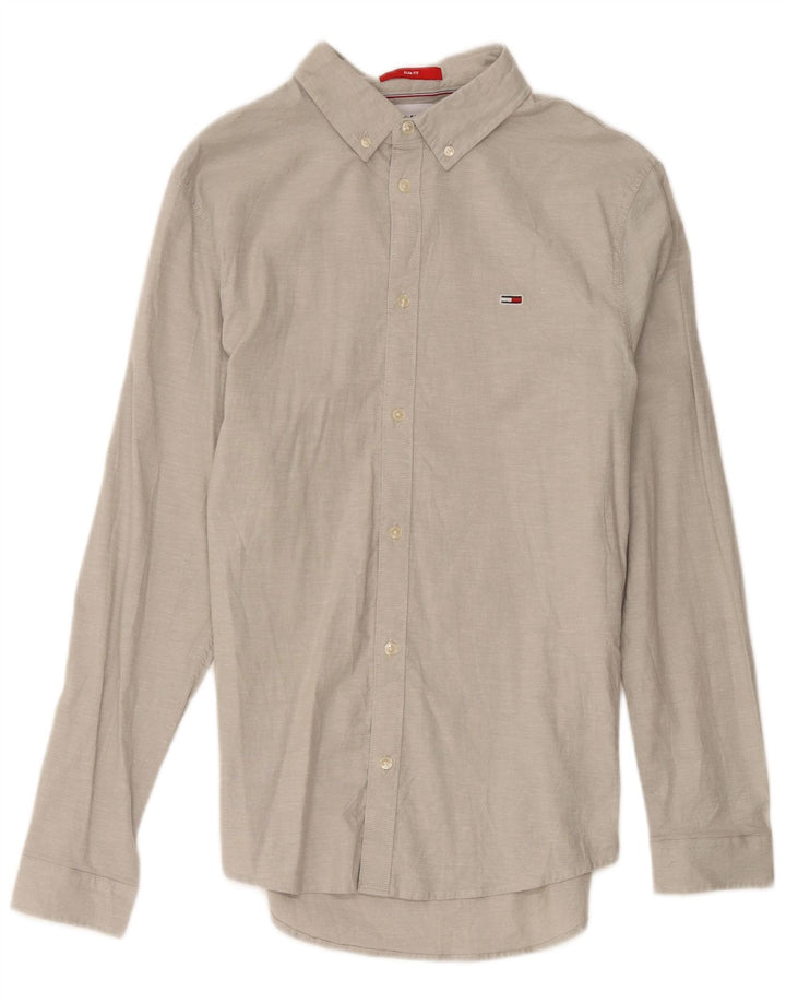 Koszula męska Tommy Hilfiger, duża, szara, bawełniana
