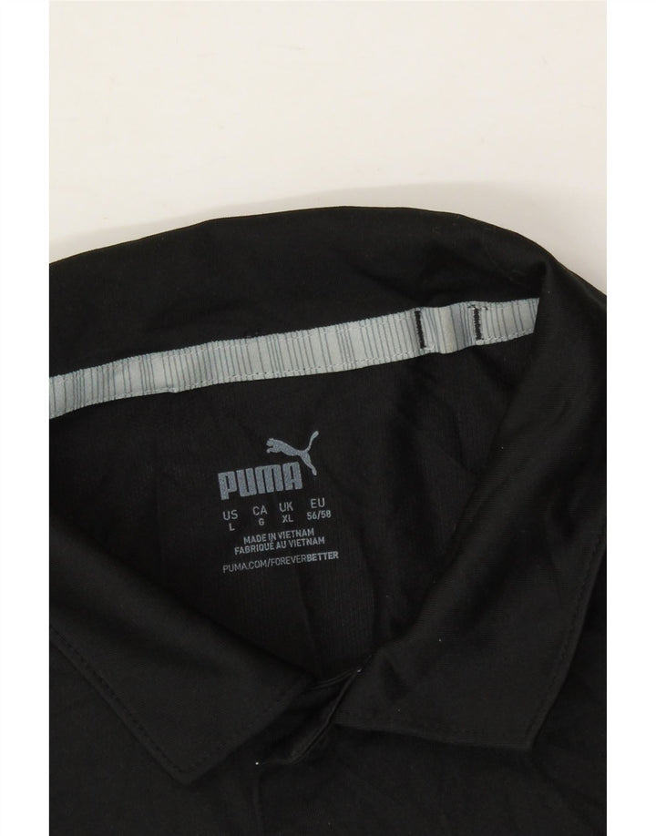 PUMA Mens Polo Shirt XL Black Vintage Puma and Second-Hand Puma from Messina Hembry 