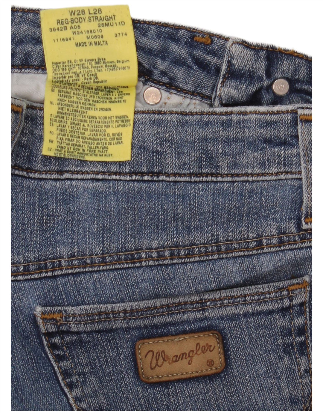 Damskie proste dżinsy WRANGLER W28 L28 Niebieskie, bawełniane