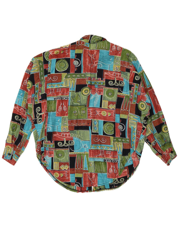 Bluzka damska w stylu vintage, UK 20 2XL, wielobarwny patchwork