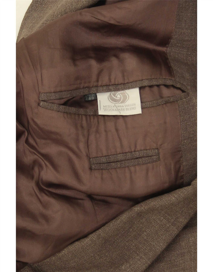 Męska marynarka zapinana na 3 guziki Massimo Dutti EU 46, mała, szara wełna