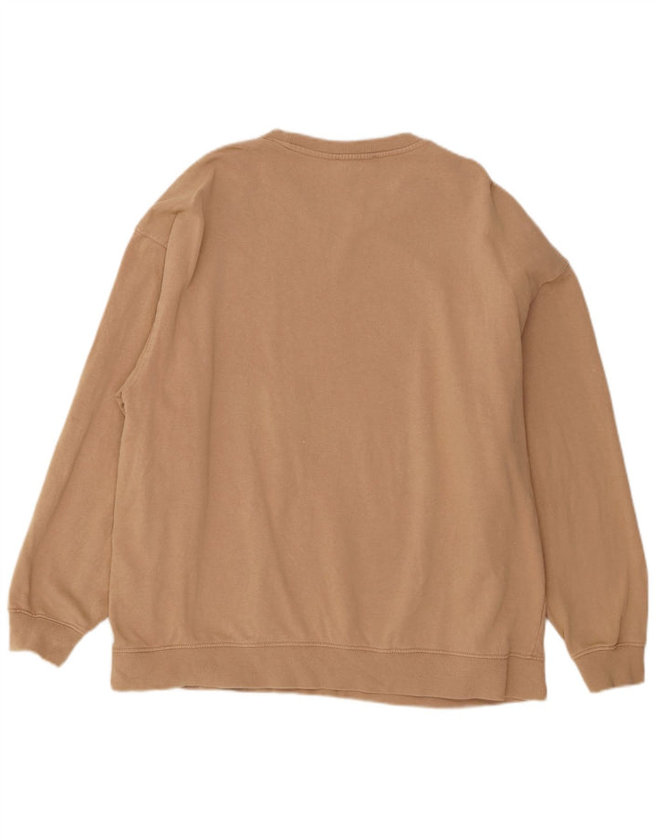 Męski sweter z grafiką Zara, średnio beżowy, bawełniany