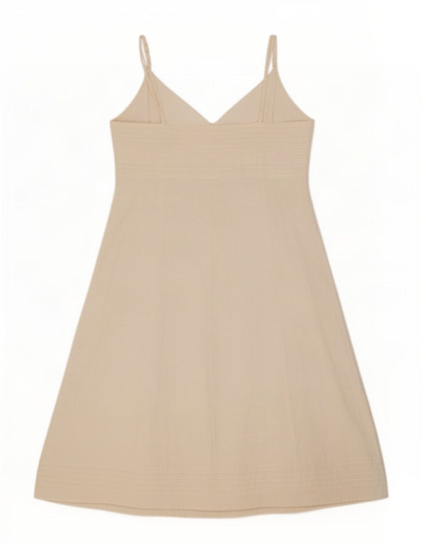Crew Clothing Damska sukienka Sundress UK 16, duża, złamanej bieli, bawełniana