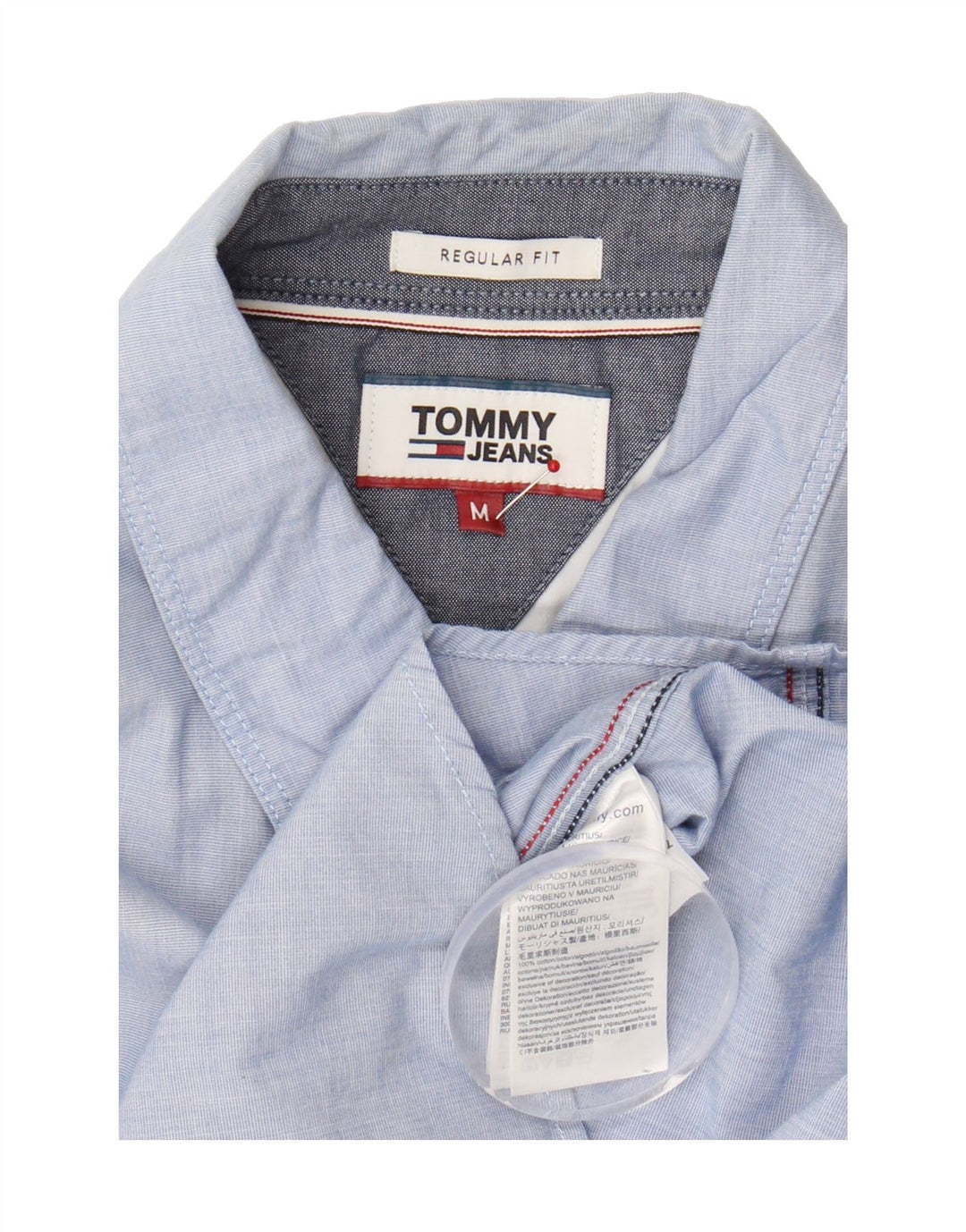 TOMMY HILFIGER Mens Regular Fit Shirt Medium Blue Cotton Vintage Tommy Hilfiger and Second-Hand Tommy Hilfiger from Messina Hembry 