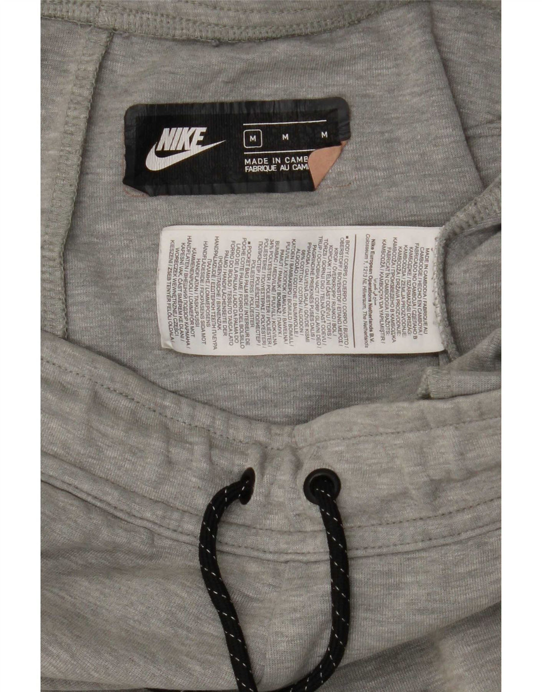 Męskie spodnie dresowe Nike, średnioszare, bawełniane