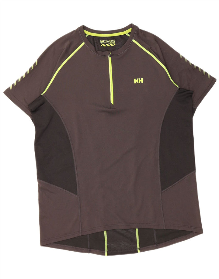 HELLY HANSEN Męski sweter dresowy z krótkim rękawem XL, szary, blok kolorów
